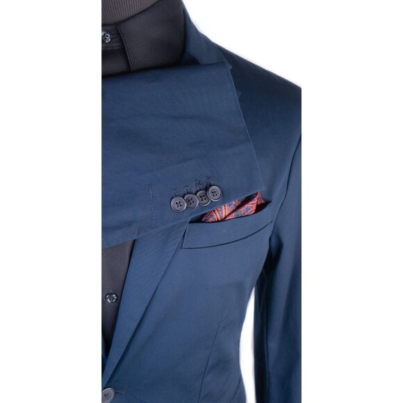 Armani Exchange Sport Coat Blazer Mens 38 Navy Blue 2 Button Closure Stretch - Picture 6 of 11